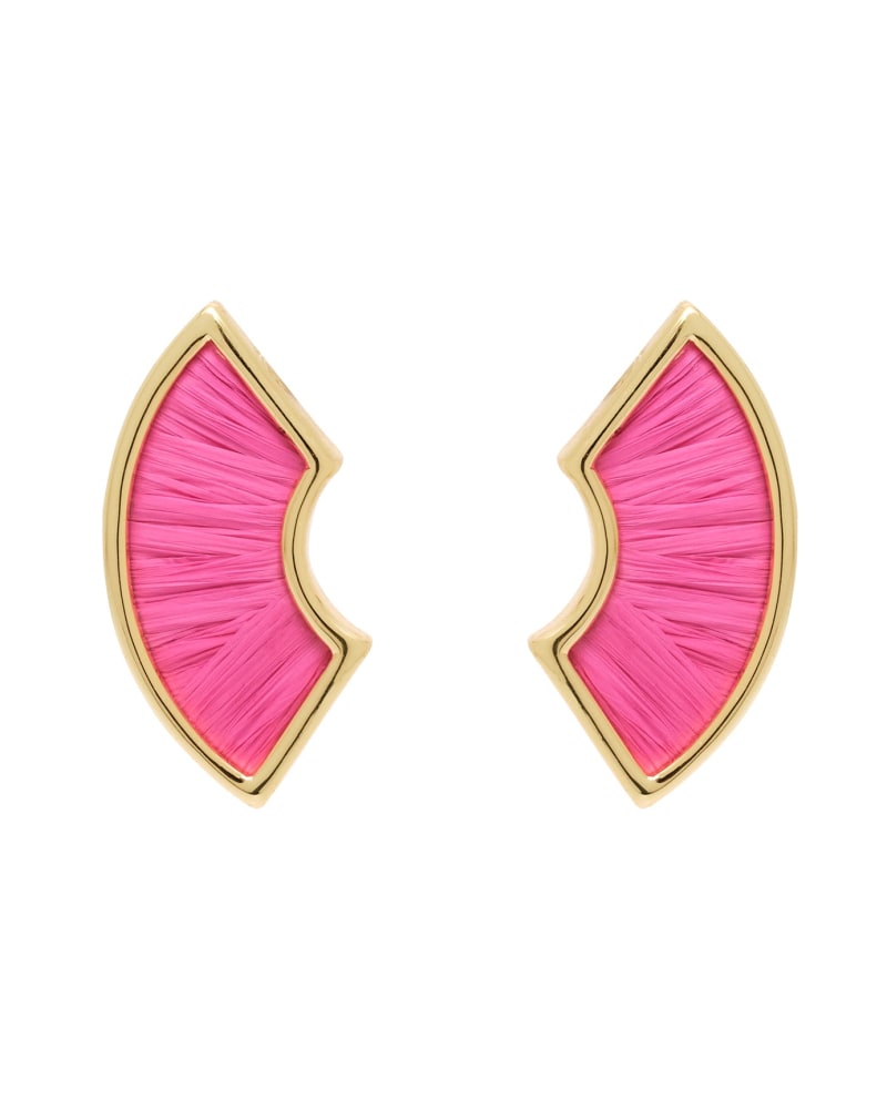Front of a size one-size-fits-all Mini Jane Earrings in MAGENTA by Mignonne Gavigan. | dia_product_style_image_id:320157
